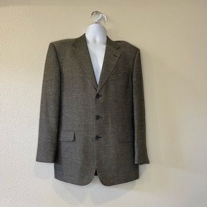 Emanuel Ungaro Men's Brown/Tan Tweed Wool/Linen/Cotton Sportscoat Size 39R